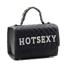 Cargar imagen en el visor de la galería, Black HOT SEXY Quilted Satchel Set