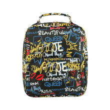 Load image into Gallery viewer, Black Grafitti Trolley Sleeve Backpack