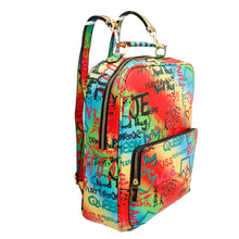 Load image into Gallery viewer, Multi Color Grafitti Trolley Sleeve Backpack