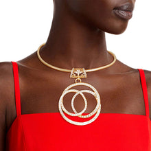 Load image into Gallery viewer, Gold 3D Pendant Necklace