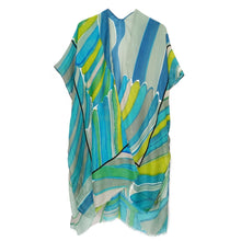 Cargar imagen en el visor de la galería, Green Abstract Print Kimono
