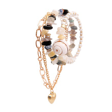 Cargar imagen en el visor de la galería, Gold Shell 4 Pcs Bracelet Set