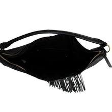 Load image into Gallery viewer, Purse Black Diagonal Fringe Hobo Bag for Women