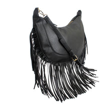 Load image into Gallery viewer, Purse Black Round Fringe Hobo Bag for Women