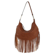 Load image into Gallery viewer, Purse Brown Round Fringe Hobo Bag for Women