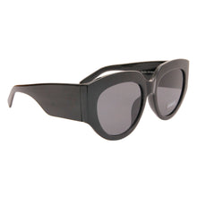 Load image into Gallery viewer, Celine Style Black Cat Eye Wide Arm Sunglasses