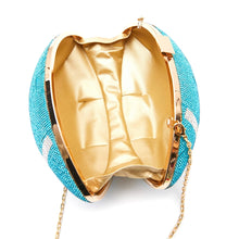 Cargar imagen en el visor de la galería, Turquoise Bling Football Clutch