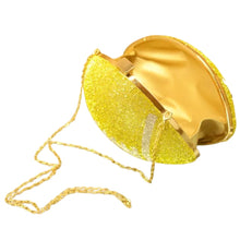 Load image into Gallery viewer, Yellow Bling Football Clutch