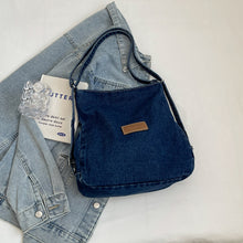 Cargar imagen en el visor de la galería, Adjustable Strap Denim Shoulder Bag
