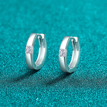 Load image into Gallery viewer, 925 Sterling Silver Moissanite Huggie Earrings
