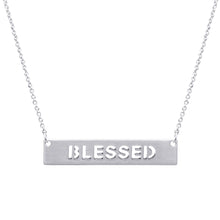 Cargar imagen en el visor de la galería, Silver Blessed Cutout Plate Necklace
