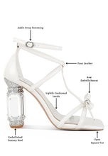 Load image into Gallery viewer, Affluence T Strap Stone Encrusted Heeled Sandal
