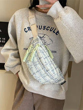 Cargar imagen en el visor de la galería, Contrast Plaid Polyester Crossbody Bag

