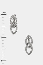 Load image into Gallery viewer, Linked CZ Hoop Earrings

