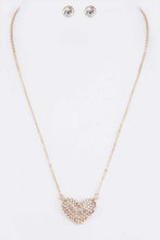 Load image into Gallery viewer, Crystal Heart Pendant Necklace Set
