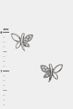 Load image into Gallery viewer, CZ Butterfly Studs
