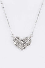 Load image into Gallery viewer, Crystal Heart Pendant Necklace Set
