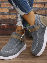 Cargar imagen en el visor de la galería, Contrast Round Toe Buckle Sneakers
