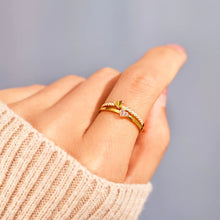 Load image into Gallery viewer, 18K Gold-Plated 925 Sterling Silver Double-Layered Ring
