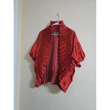 Gold Flava Red Ruffled Blouse - PREOWNED