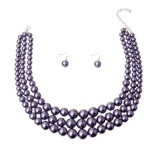 Cargar imagen en el visor de la galería, Multi Strand Pearl Necklace Set
