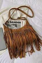 Cargar imagen en el visor de la galería, Suede Fringe Adjustable Strap Shoulder Bag
