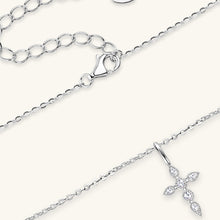 Cargar imagen en el visor de la galería, 925 Sterling Silver Moissanite Cross Pendant Necklace
