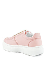 Load image into Gallery viewer, Monigue Faux Leather Cross Stitch Detail Sneakers
