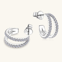 Load image into Gallery viewer, Moissanite 925 Sterling Silver C-Hoop Earrings
