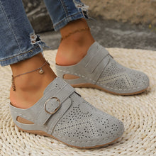 Cargar imagen en el visor de la galería, Suede Round Toe Wedge Sandals
