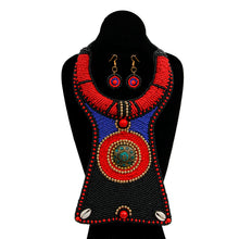 Load image into Gallery viewer, Beaded Collar Long Bib Necklace
