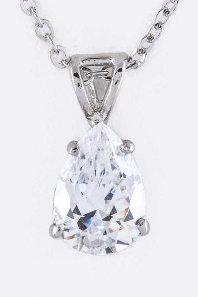 Teardrop CZ Pendant