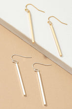 Load image into Gallery viewer, Minimalist match stick drop earrings
