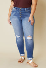 Cargar imagen en el visor de la galería, Plus High Rise Button Fly Ankle Skinny
