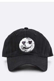 2 Tone Sequins Emoji Patch Cap