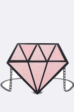 Cargar imagen en el visor de la galería, Glitter Diamond Convertible Clutch Bag
