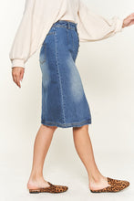 Load image into Gallery viewer, Denim button down front midi skirt JBJ1077
