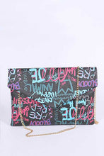 Load image into Gallery viewer, Graffiti Mix Color Iconic Envelope Clutch Bag
