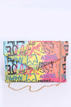 Load image into Gallery viewer, Graffiti Mix Color Iconic Envelope Clutch Bag

