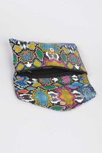 Load image into Gallery viewer, Multi Color Python Printed Convertible Envelope
