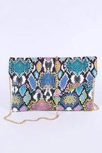 Load image into Gallery viewer, Multi Color Python Printed Convertible Envelope
