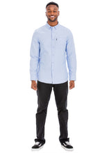 Cargar imagen en el visor de la galería, Mens Solid Long Sleeve Button Down
