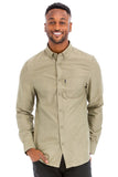 Mens Solid Long Sleeve Button Down