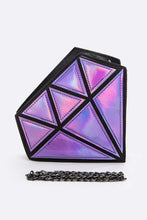 Cargar imagen en el visor de la galería, 2 Tone Holographic Iconic Diamond Clutch Bag
