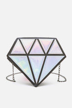 Cargar imagen en el visor de la galería, 2 Tone Holographic Iconic Diamond Clutch Bag
