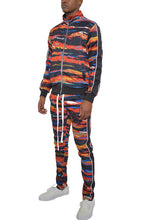 Cargar imagen en el visor de la galería, MENS PRINT FULL ZIP TRACK SUIT SET
