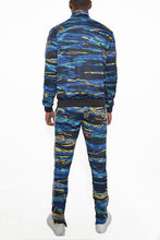 Load image into Gallery viewer, MENS PRINT FULL ZIP TRACK SUIT SET
