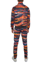 Load image into Gallery viewer, MENS PRINT FULL ZIP TRACK SUIT SET

