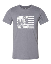 Cargar imagen en el visor de la galería, Whiskey Steak Guns &amp; Freedom Tee
