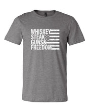 Load image into Gallery viewer, Whiskey Steak Guns &amp; Freedom Tee
